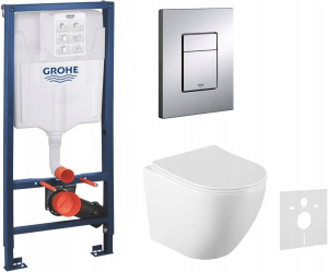 Встраиваемый унитаз Grohe Frame Toilet Bowl Berg Rimless Button