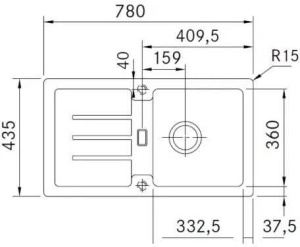 Кухонная раковина Franke Strada SAG 614-78 114.0676.326, оникс