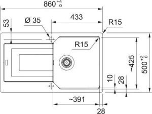 Кухонная раковина Franke Urban UBG 611-86 114.0687.285, оникс/оттенки черного