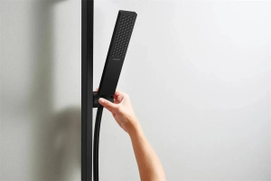 Душевой комплект Hansgrohe Pulsify E 100 1Jet Ecosmart 24380670, матовый чернвй