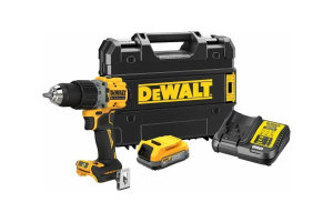 Аккумуляторная ударная дрель-шуруповерт DeWALT DCD805E1T, с АКБ и ЗУ