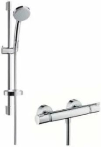 Душевые наборы со смесителем Hansgrohe Croma 100 Vario Ecostat E Comfort Combi термостат + 0,65m 27034000