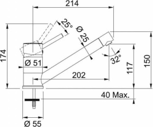 Кухонный кран Franke FG 7486 115.0358.894, хром/платина