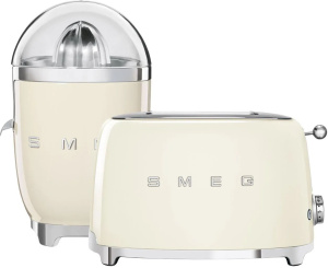 Набор тостер+соковыжималка SMEG TSF01CREU + CJF01CREU бежевый