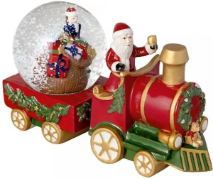 Снежный шар Villeroy & Boch Christmas Toys Санта на паровозе 14-8322-9088