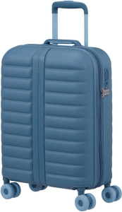 Чемодан American Tourister NeoVibe EXP S, серо-синий