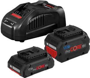 Набор аккумуляторов и зарядное устройство Bosch ProCORE18V 4.0Ah + ProCORE18V 5.5Ah + GAL 1880 CV Professional (1600A0214A)