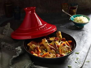 Тажин Staub 28 см, красный, чугунно-керамический 40510-327-0