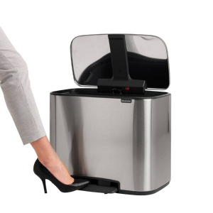 Мусорный бак с педалью Brabantia Bo Pedal Bin, 36л, матовая сталь 121487