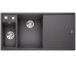 Кухонная мойка Blanco Axia III 6 S-F Silgranit 524670, левая, серый камень