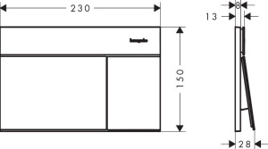 Кнопка для смыва Hansgrohe Iframe Element E 66003670, матовый черный