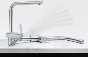 Кухонный кран Franke Atlas Neo pull-out window 115.0521.439, нержавеющая сталь