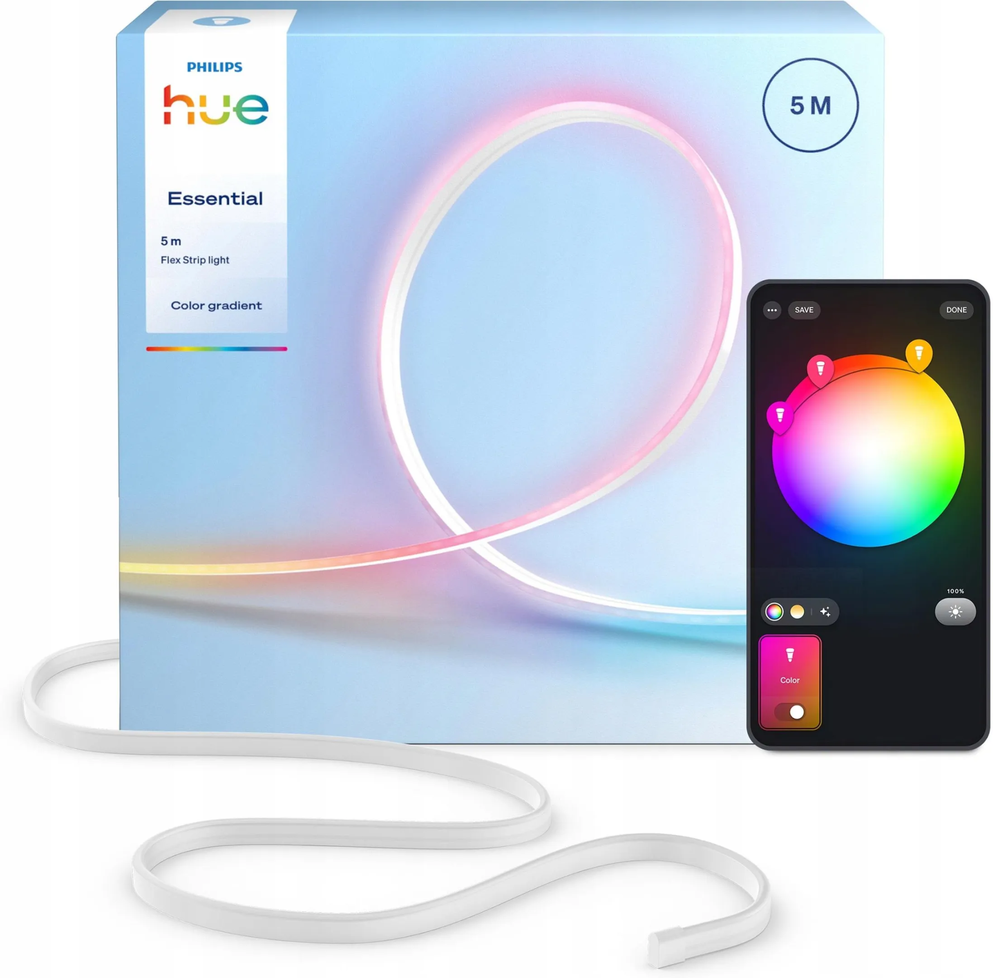 Гибкая светодиодная лента 5 м PHILIPS Hue Essential Neon Flex 929004295101
