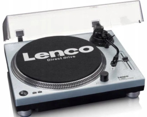 Проигрыватель винила LENCO L-3809ME, серебристый/черный