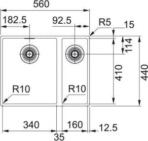 Кухонная раковина Franke Sirius SID 160-34-16 125.0331.037, оникс