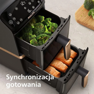 Фритюрница Philips Ovi Stacked Dual Basket NA462/70, черный