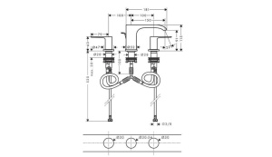 Смеситель для раковины Hansgrohe Vivenis 75033670 Черный Матовый