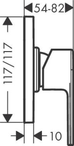 Смеситель для душа Hansgrohe Vernis Shape 71662670 черный