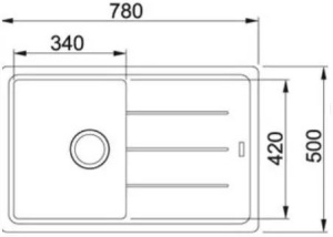 Кухонная раковина Franke Basic BFG 611-78 114.0676.292, Ореховый