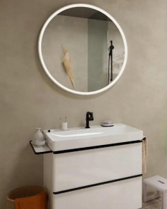 Смеситель для умывальника Hansgrohe Tecturis S 110 Fine Coolstart Push-Open 73320670, черный матовый