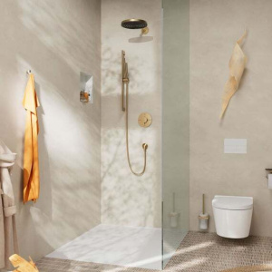 Душевой набор Hansgrohe Unica S Puro 65см с держателем Easy Slide и шлангом Isiflex 160см 24402140, матовая бронза