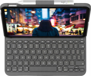 Чехол-клавиатура Logitech Slim Folio 920011429, графитовый