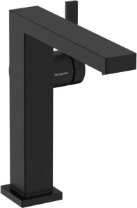Однорычажный смеситель для умывальника со сливным комплектом Hansgrohe Tecturis E 73042670 Матовый Черный