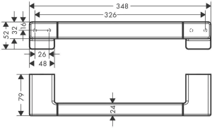 Поручень Hansgrohe AddStoris, бронза матовая 41744140