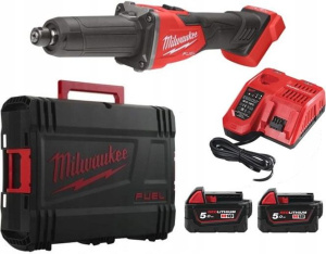 Аккумуляторная прямая шлифовальная машина Milwaukee M18 FDGRB-502X 4933480954 2х5,0 Ач в кейсе HD Box с АКБ и ЗУ