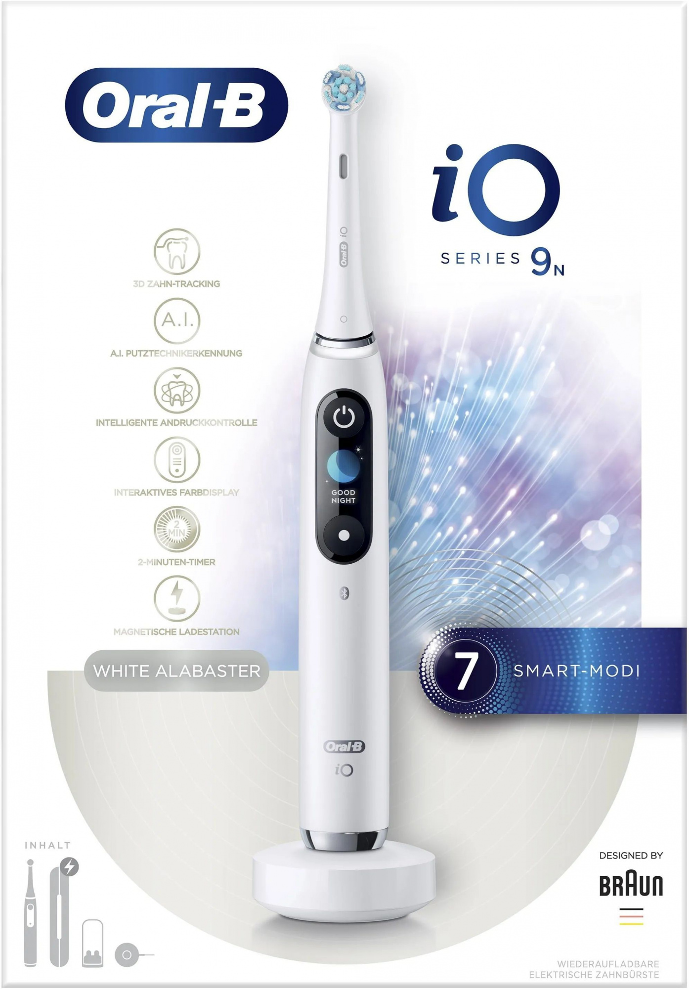 Электрическая зубная щетка Oral-B iO 9 White Alabaster
