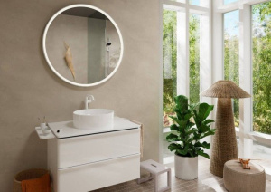 Смеситель для умывальника Hansgrohe Tecturis S 240 Finie Coolstart Push-Open 73370700, белый матовый