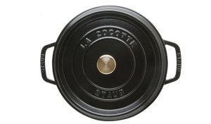 Чугунная кастрюля Staub Cocotte 34 см, чёрная 405103070