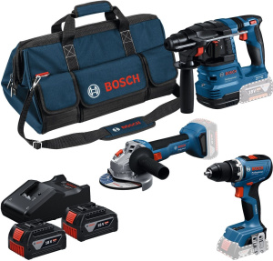 Набор электроинструментов Bosch GSR 18V-65 и GWS 18V-8 и GBH 18V-22 0615A50094