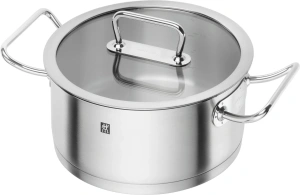 Низкая кастрюля Zwilling Pro S, 4.3 л, со стеклянной крышкой