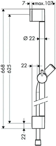 Душевая штанга Hansgrohe Unica C 27611000