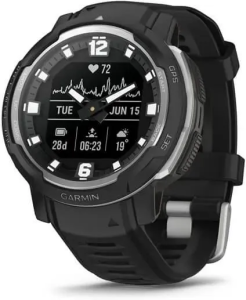 Прочные GPS-часы Garmin Instinct Crossover Solar, Чёрно-серебристый
