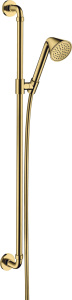 Душевой комплект Axor Showers Front 0.90m с ручным душем Ecosmart 85 1Jet, золотистый с оптической полировкой 26023990