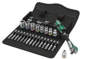 Wera 8100 SA 9 набор торцевых ключей с трещоткой Zyklop Speed 1/4 в комплекте 28cz. 05004019001