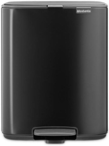 Мусорное ведро с педалью Brabantia 238000 12л, матовое черное