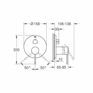Смеситель скрытого монтажа Grohe Essence 24092DL1, матовое розовое золото