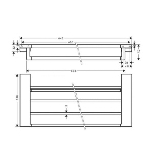 Полка для полотенец AddStoris Hansgrohe 41751140, шлифованная бронза