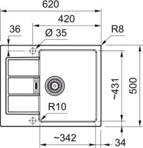 Кухонная раковина Franke Sirius S2D 611-62 143.0618.665, оникс