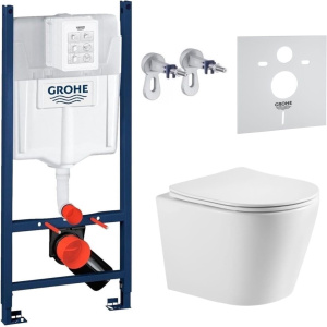 Скрытый комплект унитаза SET Grohe FRAME + чаша унитаза TORNADO JESS IMPRESE