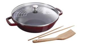 Чугунный вок Staub 30 см, бордовый 405114660