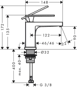 Смеситель Hansgrohe Tecturis E 73013000