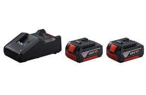 Комплект 2x аккумулятор 18V 4.0Ah + зарядное устройство GAL 18V-40 Bosch Professional (1600A019S0)