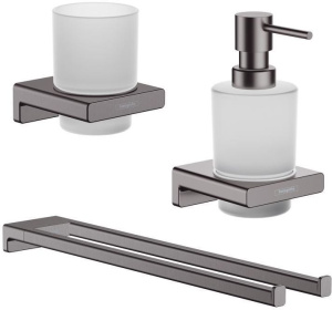 Набор аксессуаров Hansgrohe AddStoris 41749340+41770340+41745340, черный хром