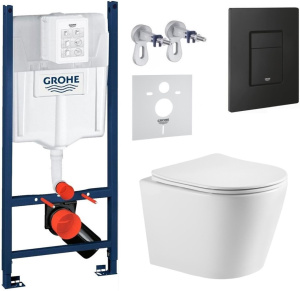Комплект инсталляции Grohe с унитазом Imprese Elanta Tornado