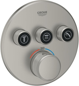 Смеситель для ванны Grohe Grohtherm SmartControl 29121A00, графитовый