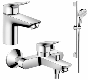 Душевой комплект Hansgrohe Logis 71100000+71400000+27763000, хром